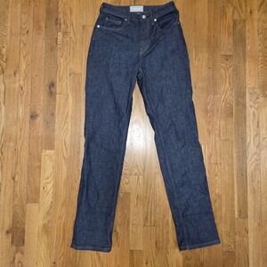 Everlane Womens The High Rise Straight Leg Dark Wash Jeans Size 26